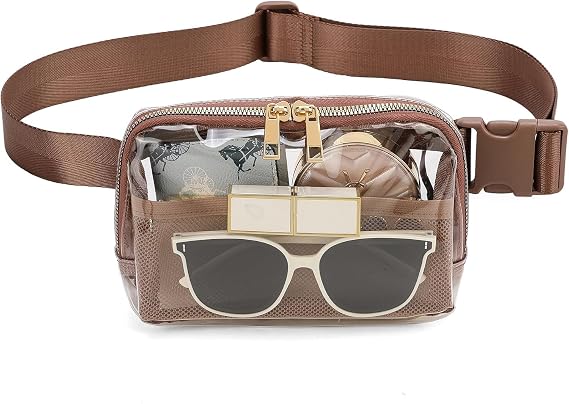 Clear Fanny Pack Stadium Approved Small Crossbody Belt Bag for Women Events