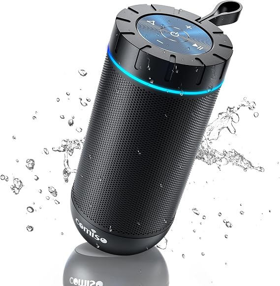 comiso Bluetooth Speaker, IP65 Waterproof, 24H Play, TWS, 360 HD Stereo