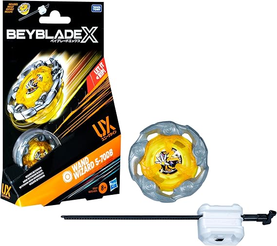 Beyblade X Başlangıç Paketi Değnek Sihirbazı 5-70DB UX Döner Top ve Başlatıcı ile