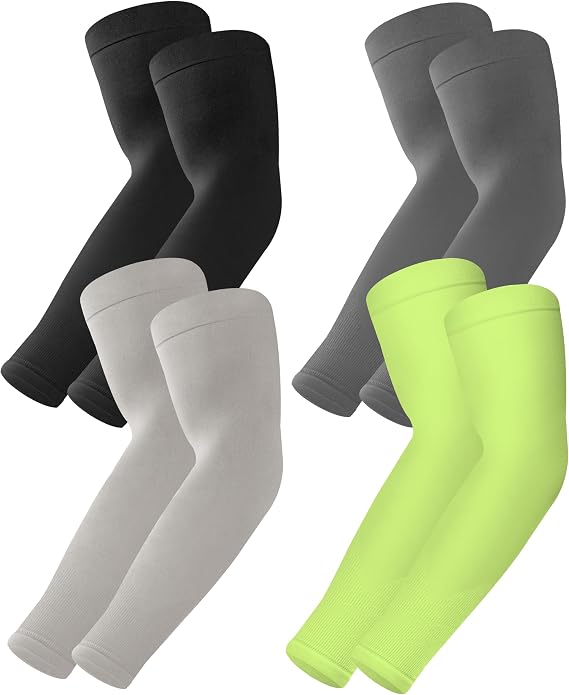 BHYTAKI UV Sun Protection Arm Sleeves, UPF 50 Sports Cooling Arm Compression Sleeves for Men Women Teenager
