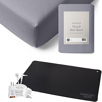 GroundLuxe Twin Gray Grounding Sheet & Mat Bundle
