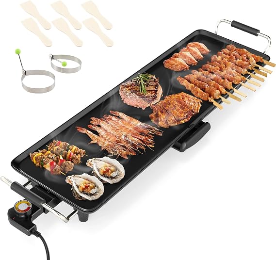 COSTWAY 27 Electric Griddle, Large Nonstick Teppanyaki Grill, 1400W