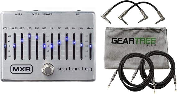 MXR M108S 10 Band EQ Pedal w/ Cloth and 4 Cables