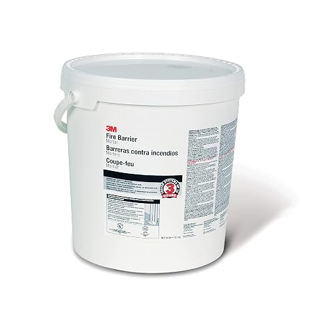 3M Fire Barrier Mortar, Gray, 5 Gallon Drum (Pail)