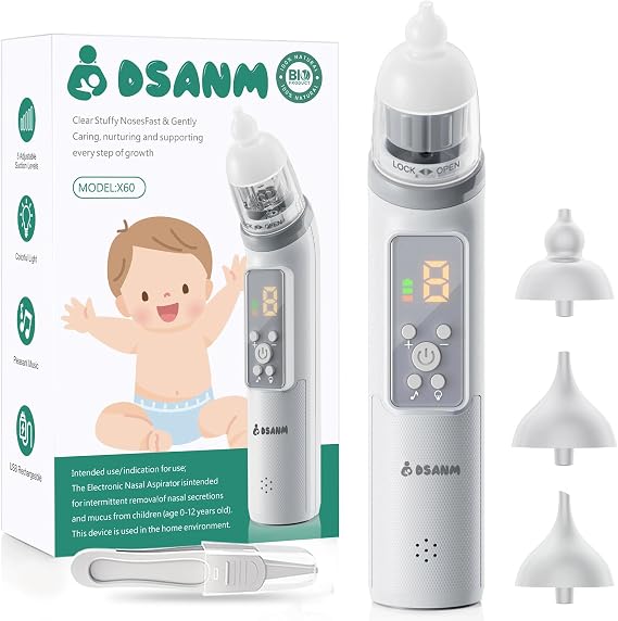 Electric Nasal Aspirator for Baby: 5-Level Suction