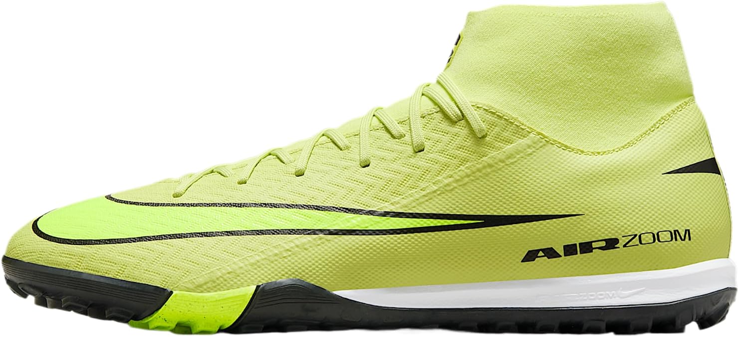 Nike Mercurial Superfly 10 Academy Turf High-Top Soccer Shoes (Limelight/Hyper Crimson/Volt) Size 4