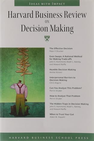 Harvard Business Review on Decision Making
