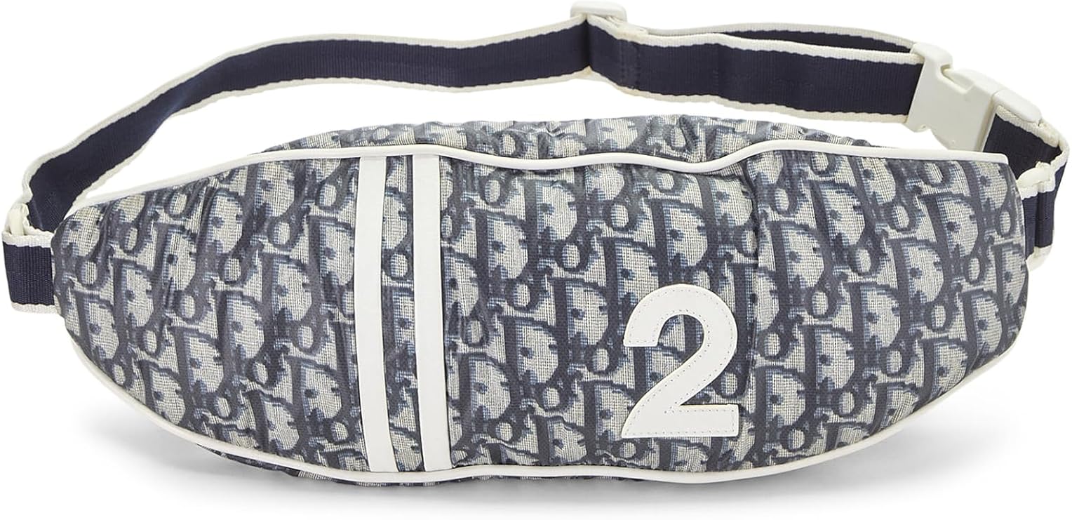 Christian Dior, Pre-loved Navy Nylon Waist Pouch, Navy