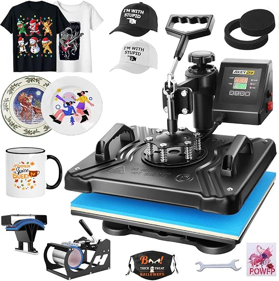Whubefy Upgrade Heat Press,Multi Sublimation Machine 15"x12"(Black5)