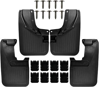 XUKEY 4PCS Mud Flaps Splash Guard for Ford Bronco 2021 2022 2023 2024 2025 Mudguards Mudflaps Fender Tire Protector Rear Front Car Accessories ReplacementOff-Road Version