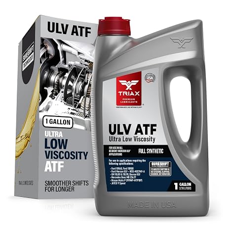 TRIAX ULV ATF Full Synthetic, Ultra Low Viscosity, Automatic Transmission Fluid | for Dexron ULV, Mercon ULV, Many 10 & 8 and 9 Speed, Nissan Matic P, JATCO 9 Speed (1 Gallon)