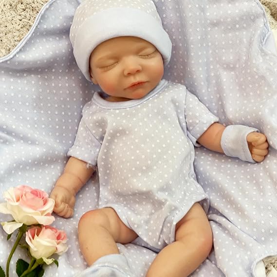 OtardDolls Silicone Baby Doll 10 Inch Full Body Soft Silicone Reborn Baby Handmade Reborn Baby Doll Mini Realistic Newborn Baby Dolls for Kids