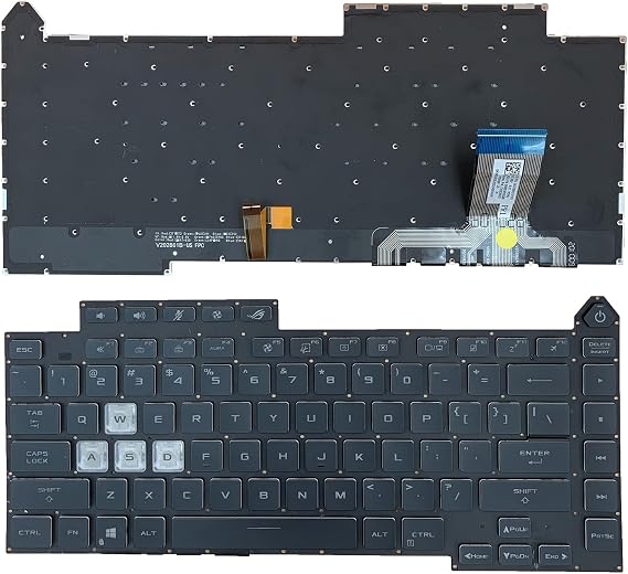Laptop Replacement US Layout Backlit Keyboard for Asus Rog Strix G15 G513 G513Q G513QM G513QY G513RC G513RM G513RW G513QR G513QE G513IM G513IE G513IC 0KBR0-4810US00