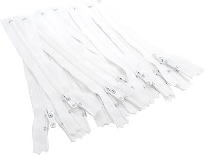 YKK® 20 Zipper YKK Color White for Apparel, Handbags, Craft & Sewing Projects 12 ZippersPack