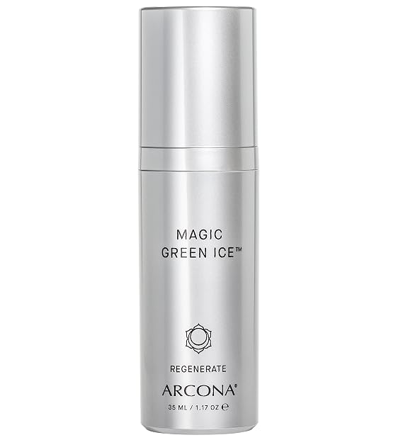 ARCONA Magic Green Ice for Aging Skin - Glycerin, Meadowfoam Seed Oil, Aloe, Lavender, Crocus Chrysanthus Bulb Extract 1.17 oz. Made In The USA