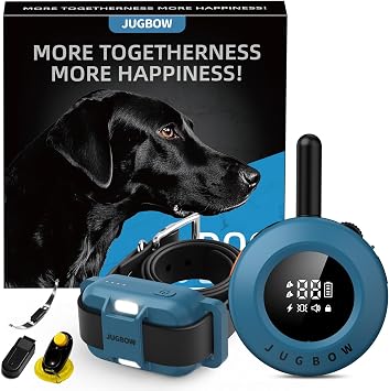 Dog Shock Collar - 3/4 Mile Dog Training Collar with Remote for Large Medium Dogs, Rechargeable IPX8 Waterproof E-Collar with 3 Training Modes, LED Light & Security Lock Blue