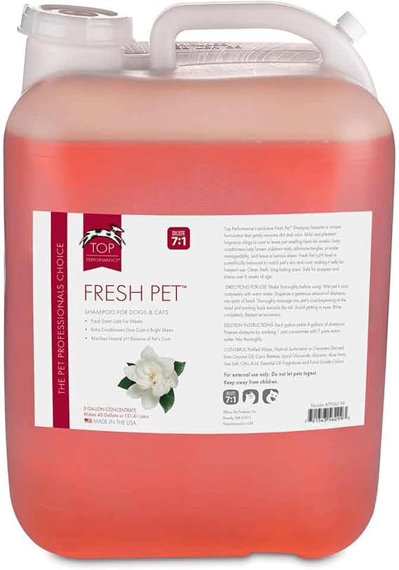Top Performance Fresh Dog and Cat Shampoo, 5-Gallon