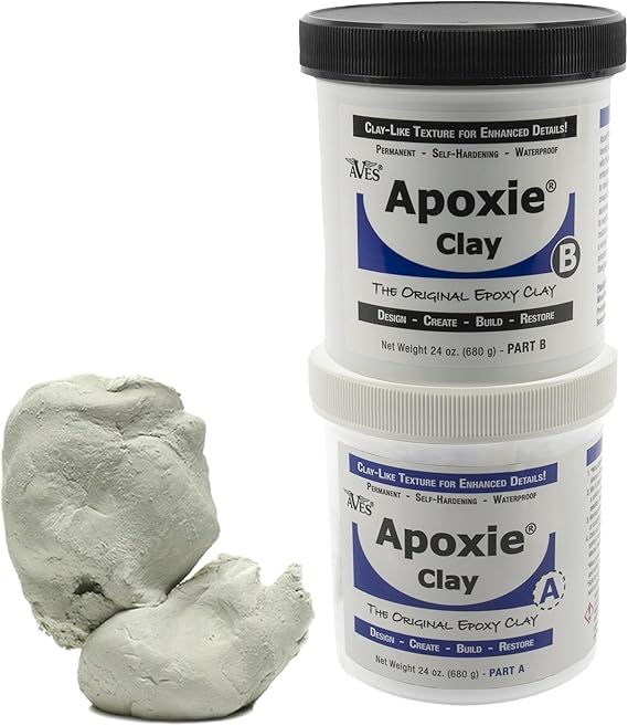Aves Apoxie Clay - 2 Part (A & B) Self Hardening, Modeling Clay - 3 Pound | White Apoxie Clay