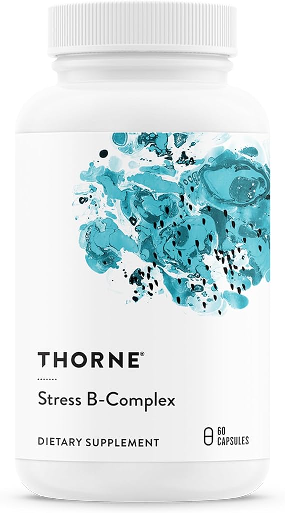 THORNE Stress B-Complex, 8 B Vitamins & Choline with Extra B5, 60 Capsules