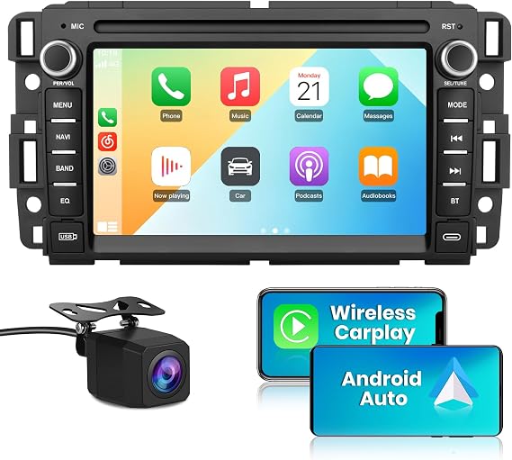 Car Stereo Radio for Chevy Silverado 2007-2013 GMC Sierra Buick with Camera