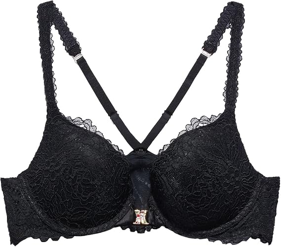 Savage X Fenty Womens Romantic Corded Lace Front-Closure Push Up Bra