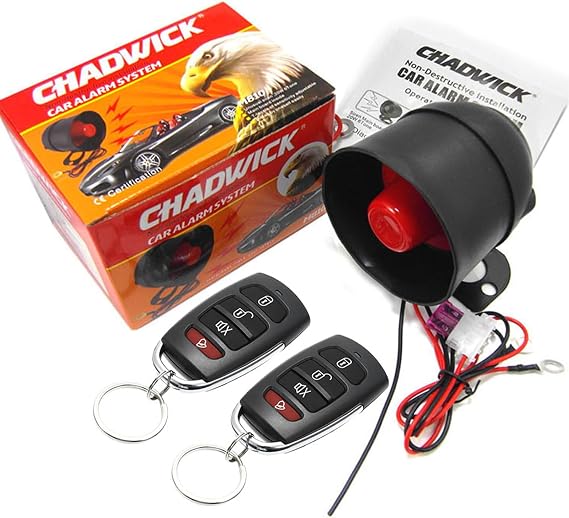 CHADWICK Vehicle Anti-Theft Alarm with Siren and 2 Remotes, M810-8101