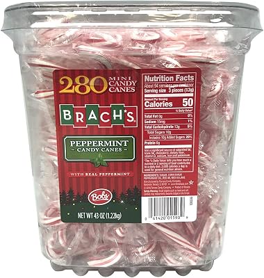 Bobs Red & White Mini Peppermint Candy Canes, 945 Count Total