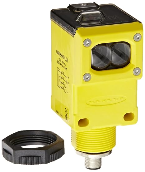 Banner Q45BB6DLQ5 Photoelectric Sensor, Diffuse Sensing Mode, 4-Pin Euro-Style QD Connector, M30 Threaded Mount, Infrared LED, 10-30 VDC Supply Voltage, Bipolar (PNP and NPN) Output, 1.8 m Sensing Range
