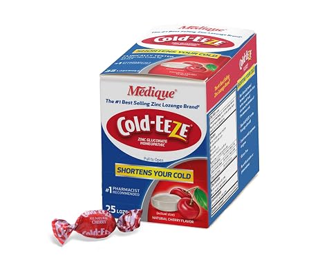 Medique Products 45873 Cold-Eeze Tablets, 25 Per Box | Cold-Eeze tablets in a 25-count box for workplace wellness stations, first aid cabinets and seasonal care supplies.