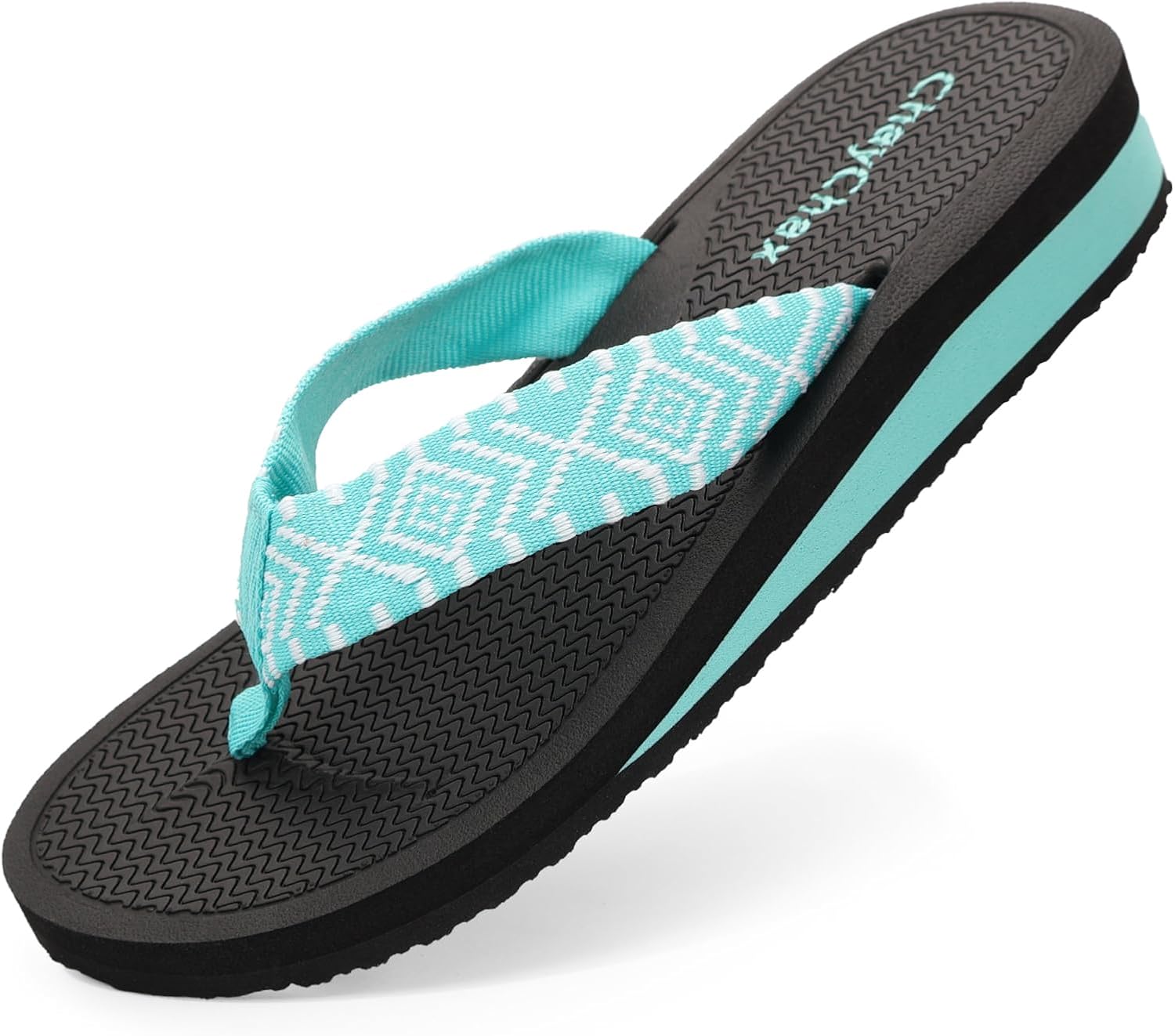 ChayChax Women's Summer Beach Flip Flops Ladies Wedge Thong Sandals Comfortable Outdoor Pool Slippers
