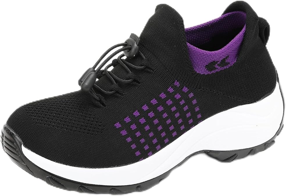 Orthopedic Sneakers Breathable Women Walking Shoes Slip on Trainers Comfort Wear Orthowear Fashion Comfortwear Ortho Plantar Fasciitis Comfortable Air Cushion Stretch Casual Athletic Shoe