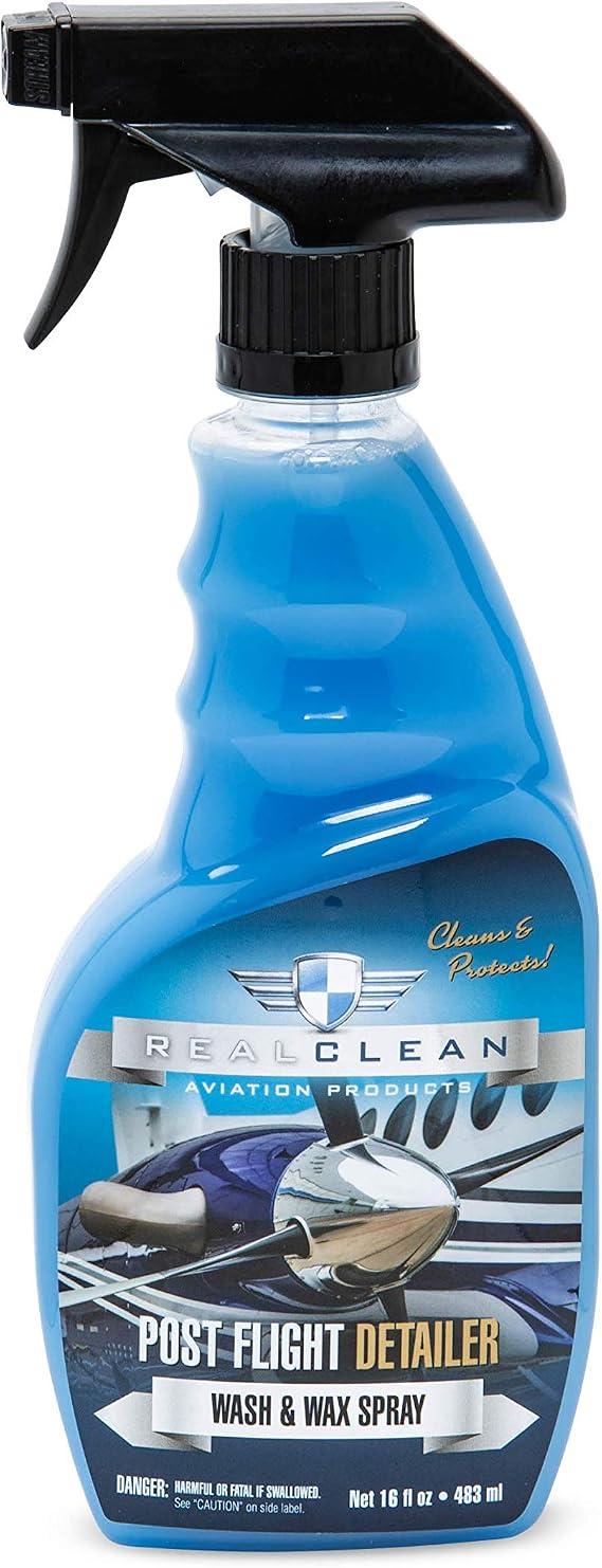 Post Flight Detailing Spray/Wash & Wax/Aircraft Detailing/Aviation Cleaning Product/Aircraft Detailng/ 16 oz spray bottle/Created by Pro Detailers