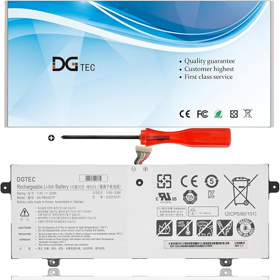 New AA-PBUN2TP Laptop Battery for Samsung Chromebook 3 XE500C13 XE500C13-K01US XE500C13-K02US XE500C13-K03US K04US K05US K06US XE500C13-S01US XE501C13-K01US XE501C13-K02US (7.6V 33Wh/4400mAh)