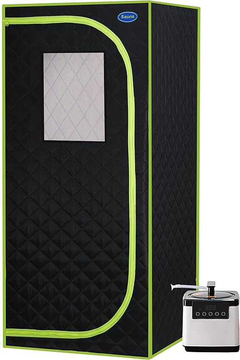 LTCCDSS Portable Steam Sauna Spa | Steamer 2.2L & 1000W Steam Generator | Personal Sauna Tent at Home | Oversized Indoor Saunas Room | Steel Pipe Bracket