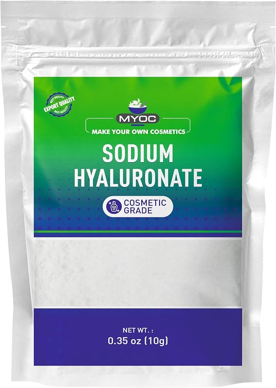 Sodium Hyaluronate Powder Cosmetic Grade 10 g / 0.35 oz - Hyaluronic Acid Powder for Skincare & DIY Cosmetic Formulations