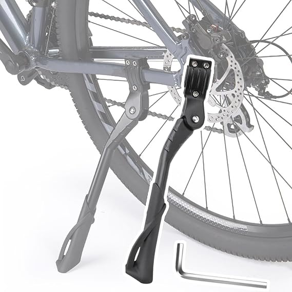 Bike Kickstand for Cervelo S5, Aluminum Adjustable Kickstand Foot Side Stand Suppor Rear Side Bicycle Stand with Non-Slip Rubber Foot,A