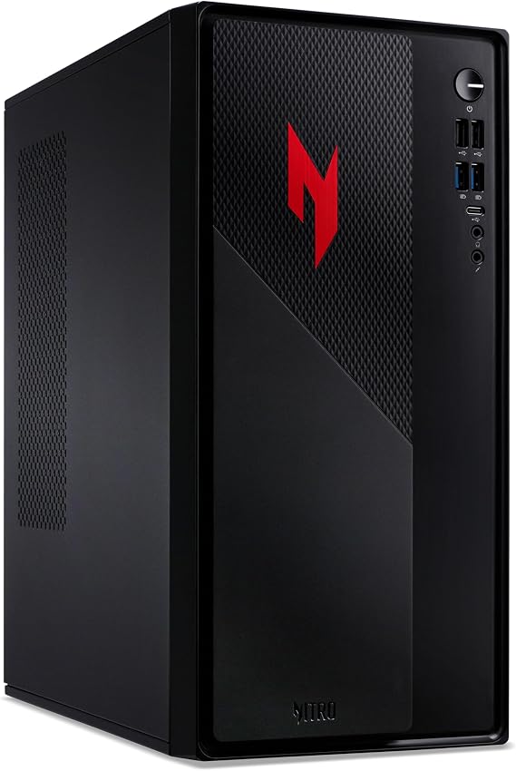 acer Nitro N20 Gaming Desktop PC - Intel Core i5-13420H, 16GB, 512GB SSD, NVIDIA GeForce RTX 5060, No Display, Windows 11, Black