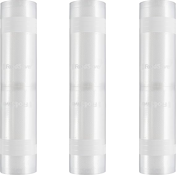 FoodSaver Custom Fit Vacuum Sealer Rolls, Airtight Food Storage and Sous Vide Rolls, BPA-Free, 11 x 16' (Pack of 3)