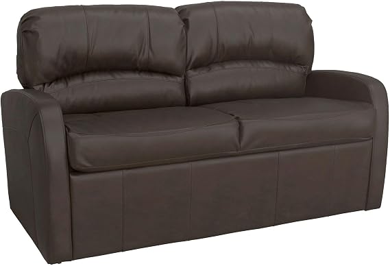 RecPro Charles Collection 60" RV Jack Knife Sofa w/Arms | Sleeper Sofa | Couch | Living Room (Slideout) Furniture | Camper | Chestnut