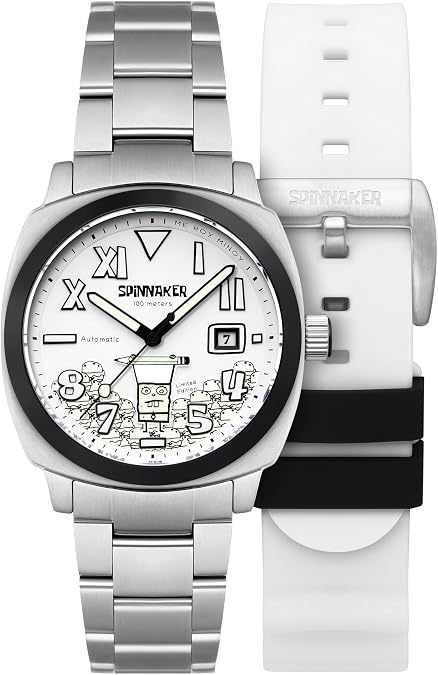 Spinnaker Men's 42mm Hull California Automatic Spongebob Squarepants Doodlebob Limited Edition Watch with Solid Stainless Steel Bracelet SP-5174