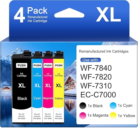 Remanufactured Ink Cartridges Replacement for Epson 812XL Ink Cartridges