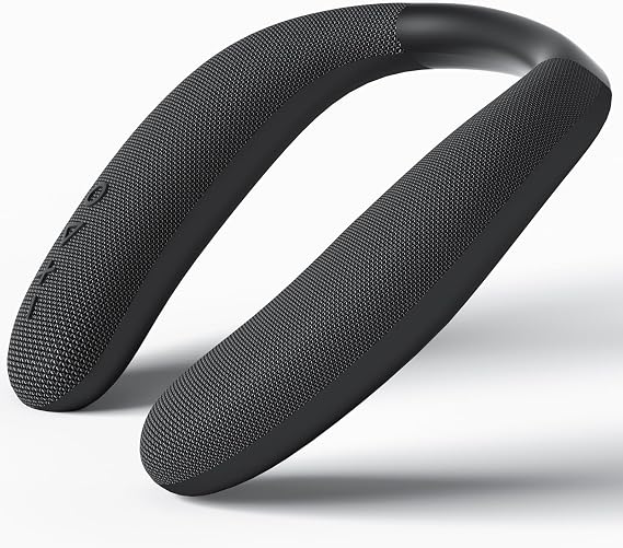 Smalody Wireless Neckband TV Speaker Portable Bluetooth Sound Receiver Set | Comfortable wearable design includes Bluetooth receiver. Theater stereo sound with mic for hands-free TV & outdoor sports.