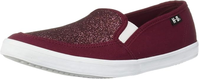 Harley-Davidson Women's Valwood Black or Wine Bongo Canvas Slip-Ons D84419