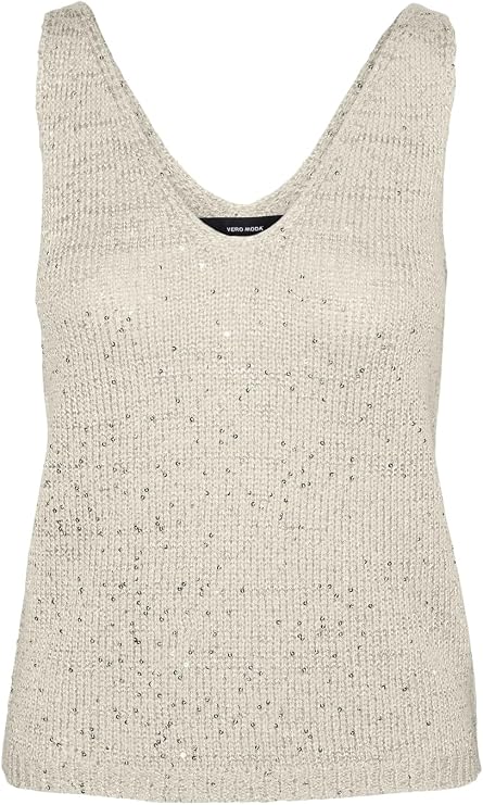 VERO FASHION VMLEILANI SL V-NECK TOP SWEATER Women