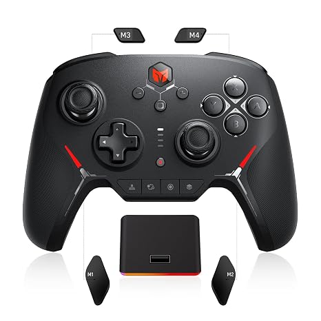 BIGBIG WON BLITZ2 Wireless Controller, 16 Fully Mechanical Micro Switch, 2000Hz Report Rate, TMR Electromagnetic Joysticks, PC Controller for PC/Switch/iOS/Android