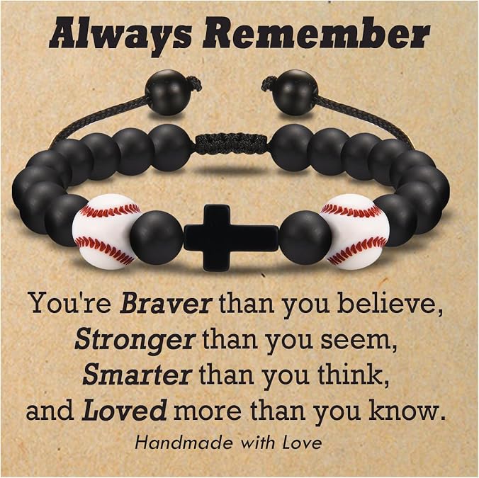 Basketball Soccer Baseball Football Gifts for Teen Boys, Bracelets for Boys Gifts Ideas for Birthday/Valentine/Christmas