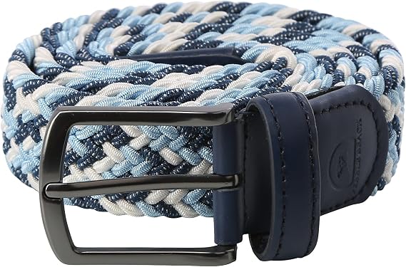 Pebble Beach Mens 35 mm Stretch Web Belt 42W Blue