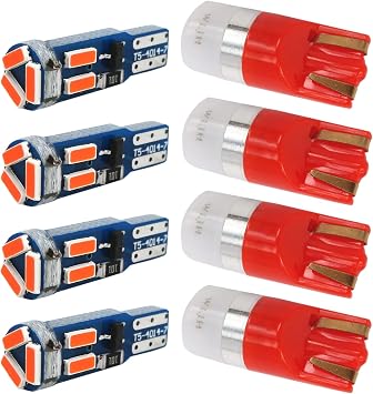 WLJH Super Bright Red Instrument Panel Gauge Cluster Speedometer Tachometer Warning Indicator Bulb Full Led Light Kits Package For 1987-1991 Toyota Camry Le, Pack of 16