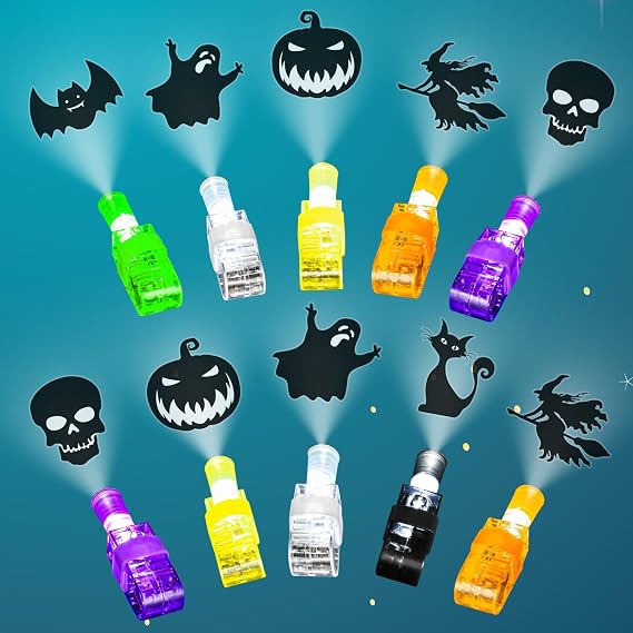 Halloween Party Favors for Kids, 36Pcs Light Up Finger Lights Halloween Goodie Bag Fillers Treats Pinata Stuffers Glow in The Dark Toys Bulk for Halloween Prizes Classroom Gifts Trick or Treat Toys