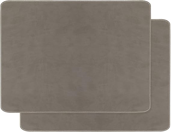Ocean Home Textile 2-Piece Gray Color Leather American Serving 40 x 30 cm